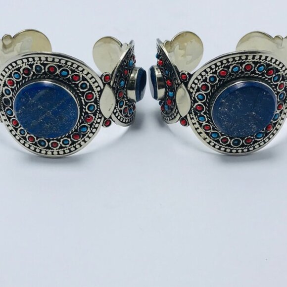Single Handmade Kuchi Cuff Bracelet: Afghan Tribal Jewelry - Picture 9 of 13